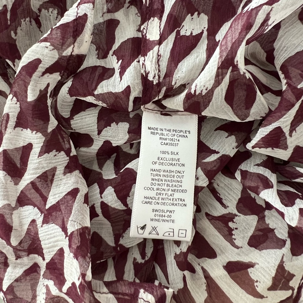 Joe’s Jeans Print Silk Sequin Blouse - Picture 7 of 7